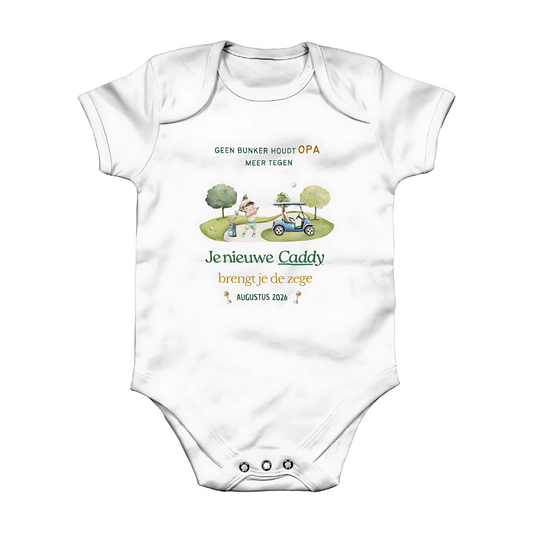 Zwangerschapsaankondiging Opa - Caddy - gepersonaliseerd rompertje