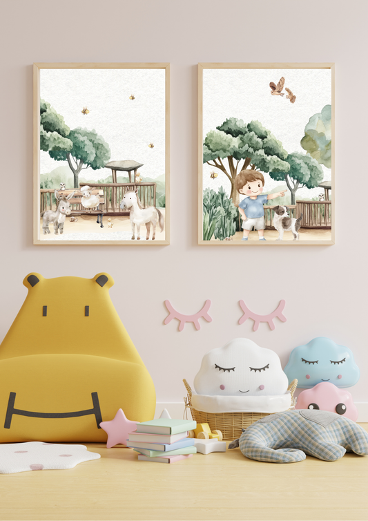 Poster dierentuin - dieren