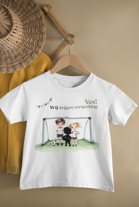 T-shirt - Ik krijg versterking - Zwangerschapsaankondiging - 3-8 jaar