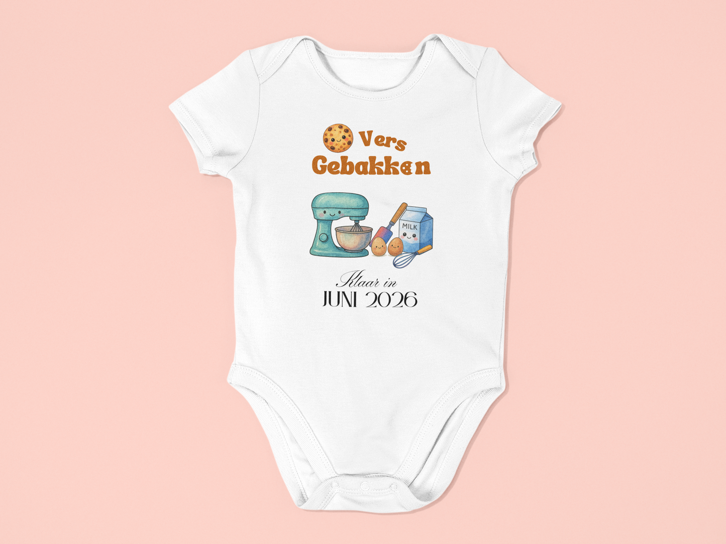 Zwangerschapsaankondiging papa en mama - versgebakken - gepersonaliseerd rompertje