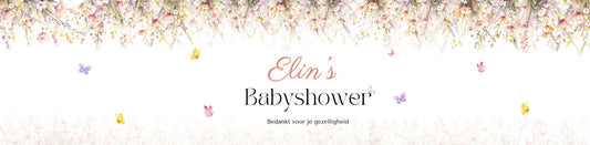 Label waterfles bloemen