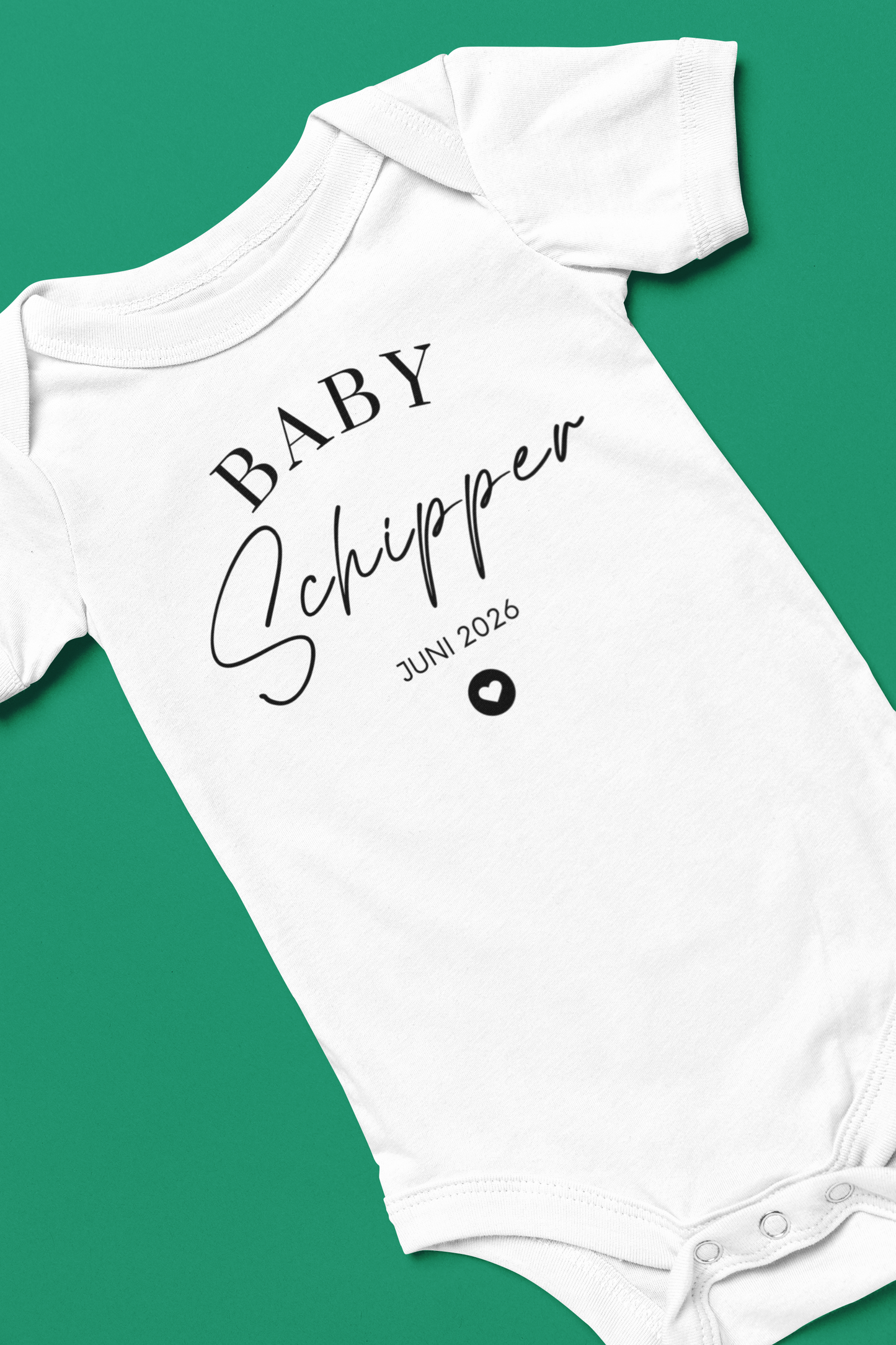 Zwangerschapsaankondiging Papa en Mama - Hartje - gepersonaliseerd rompertje