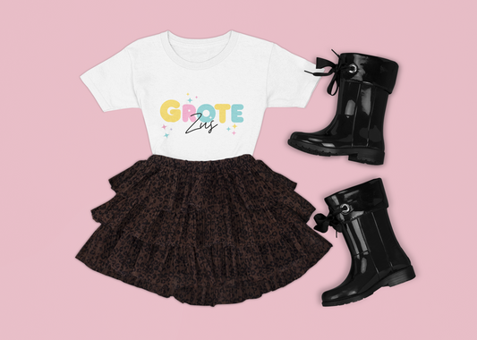 T-shirt - Bol letters - Zwangerschapsaankondiging grote zus - 3 tot 8 jaar