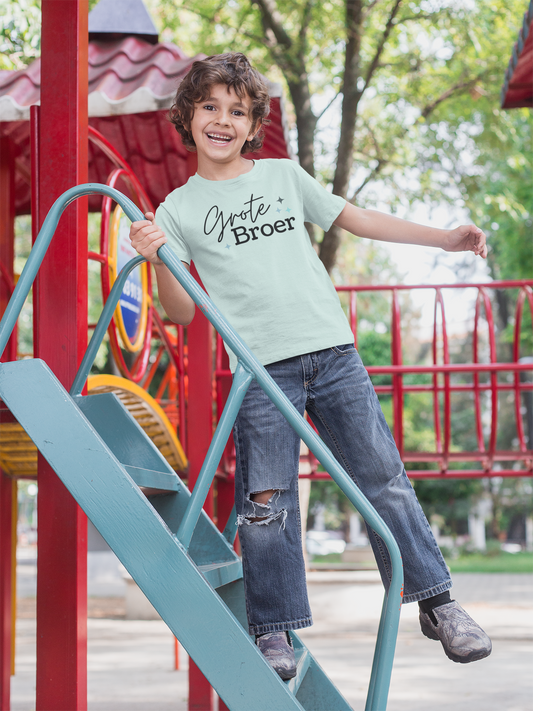 T-shirt - Zwangerschapsaankondiging grote broer - Zwarte letters - 12 maanden tot 3 jaar