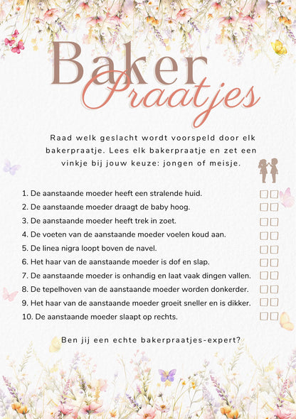 Pakket Babyshower Spellen 20x