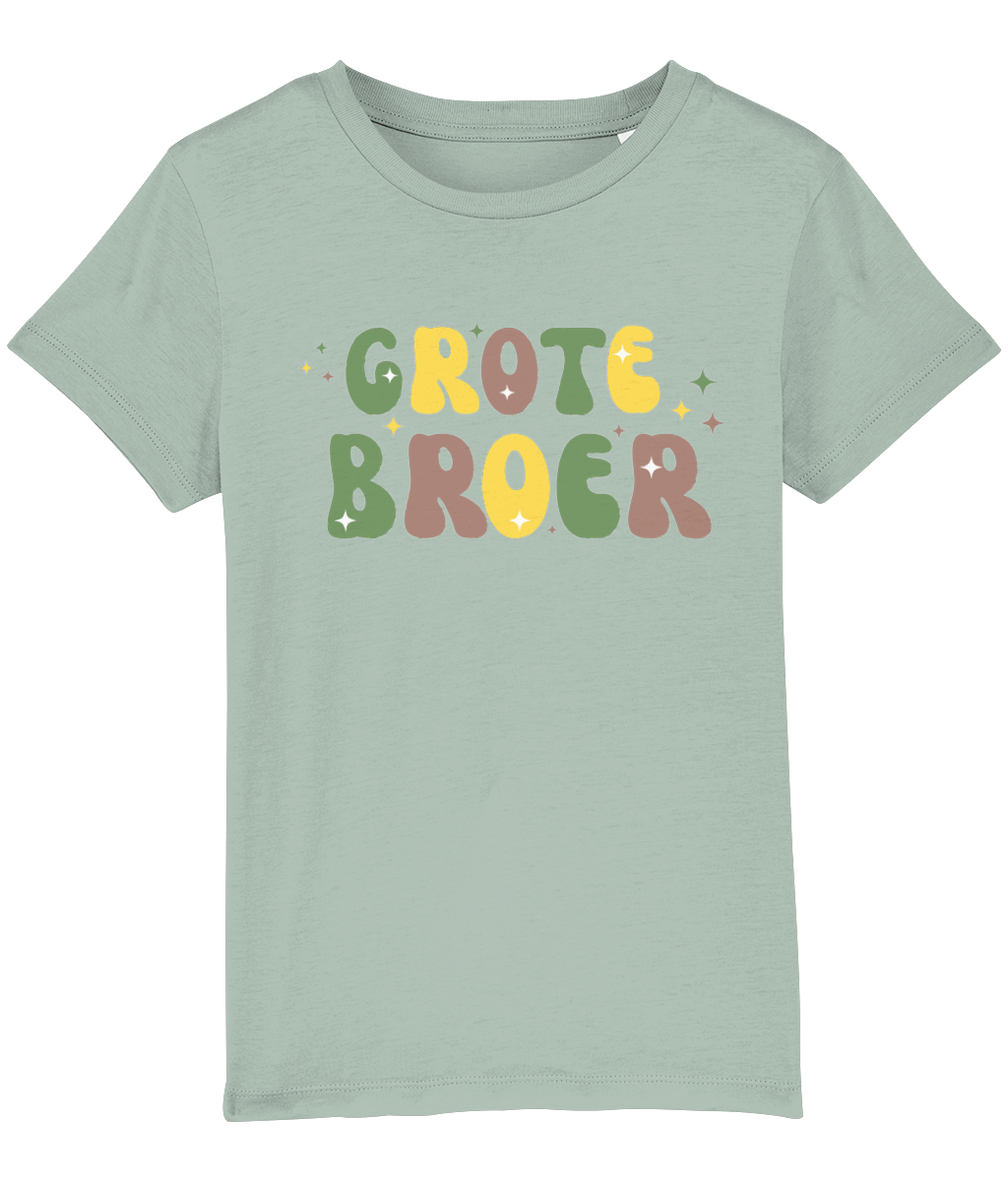 T-shirt - Zwangerschapsaankondiging Grote broer- Groene letters - 3 tot 8 jaar