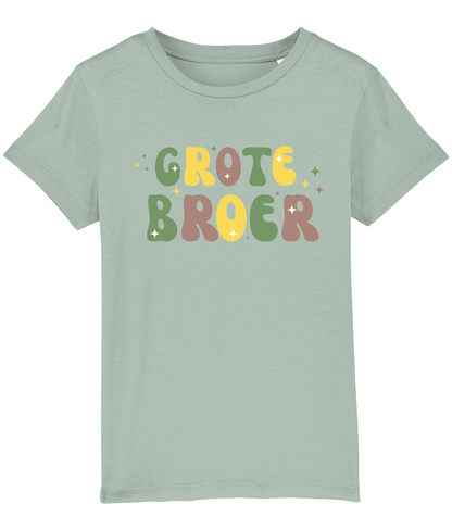 T-shirt - Zwangerschapsaankondiging Grote broer- Groene letters - 3 tot 8 jaar