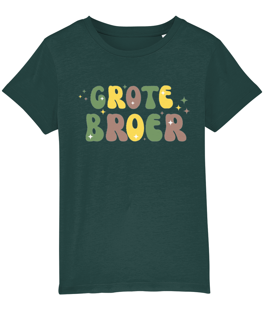 T-shirt - Zwangerschapsaankondiging Grote broer- Groene letters - 3 tot 8 jaar