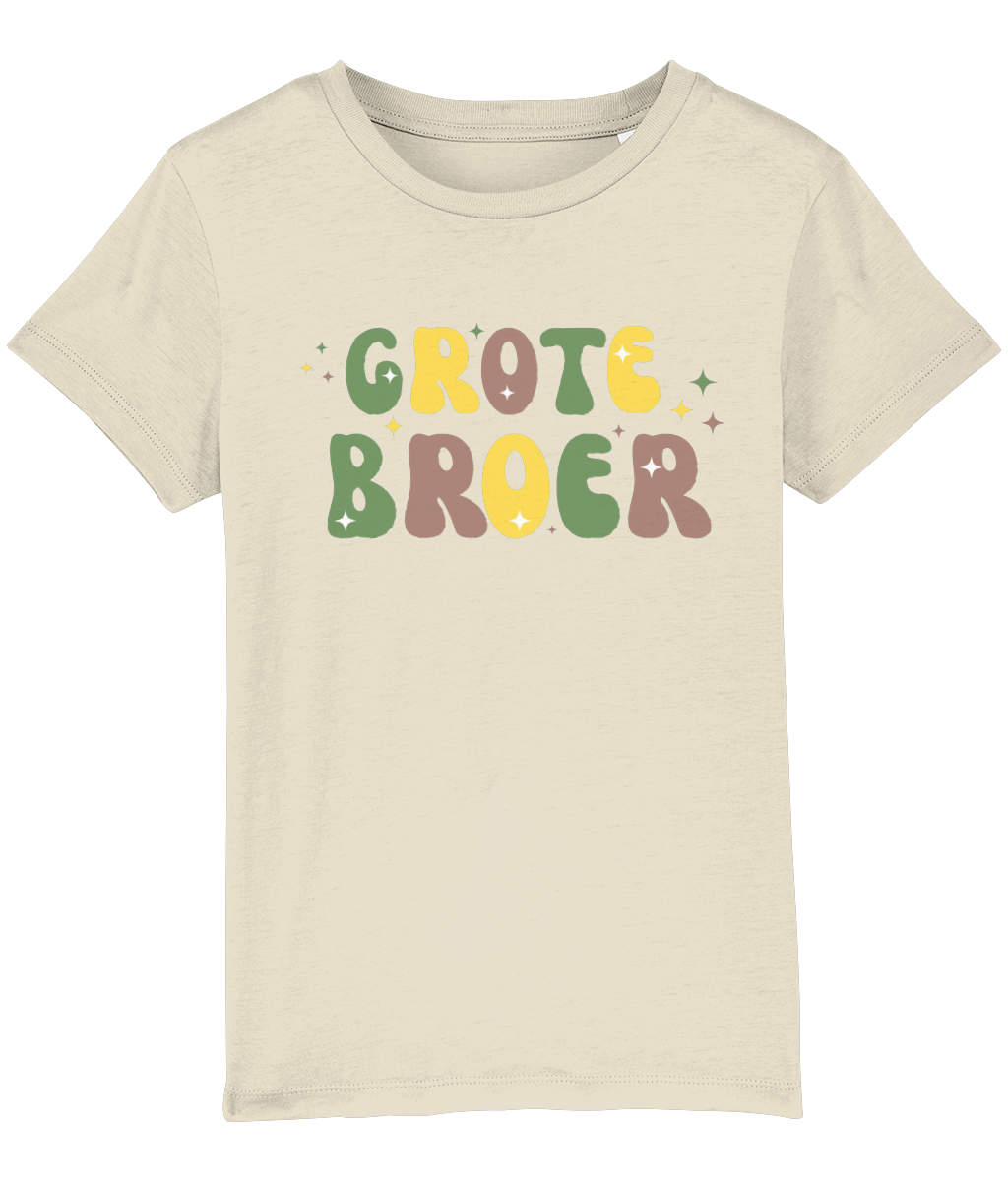 T-shirt - Zwangerschapsaankondiging Grote broer- Groene letters - 3 tot 8 jaar