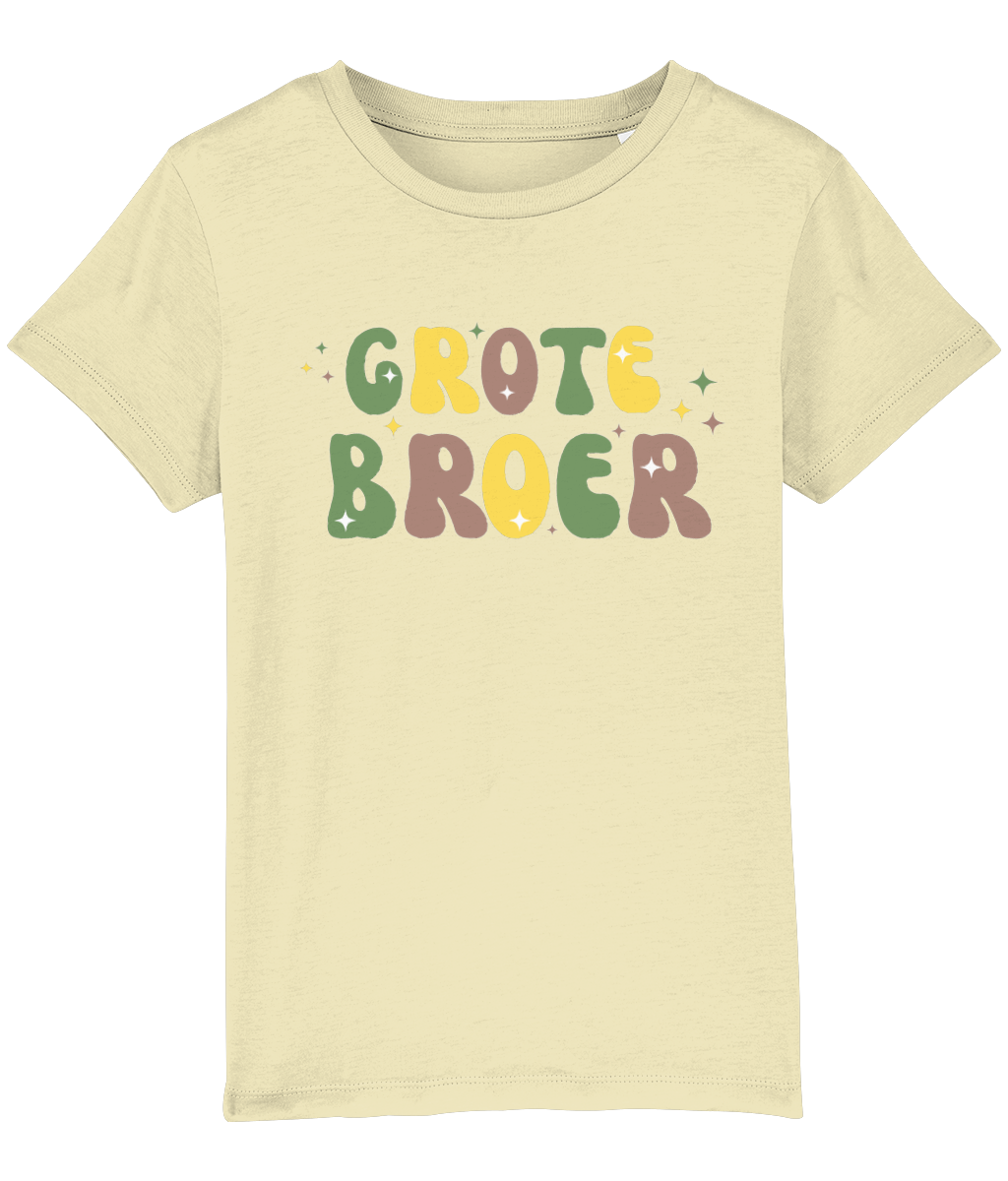 T-shirt - Zwangerschapsaankondiging Grote broer- Groene letters - 3 tot 8 jaar