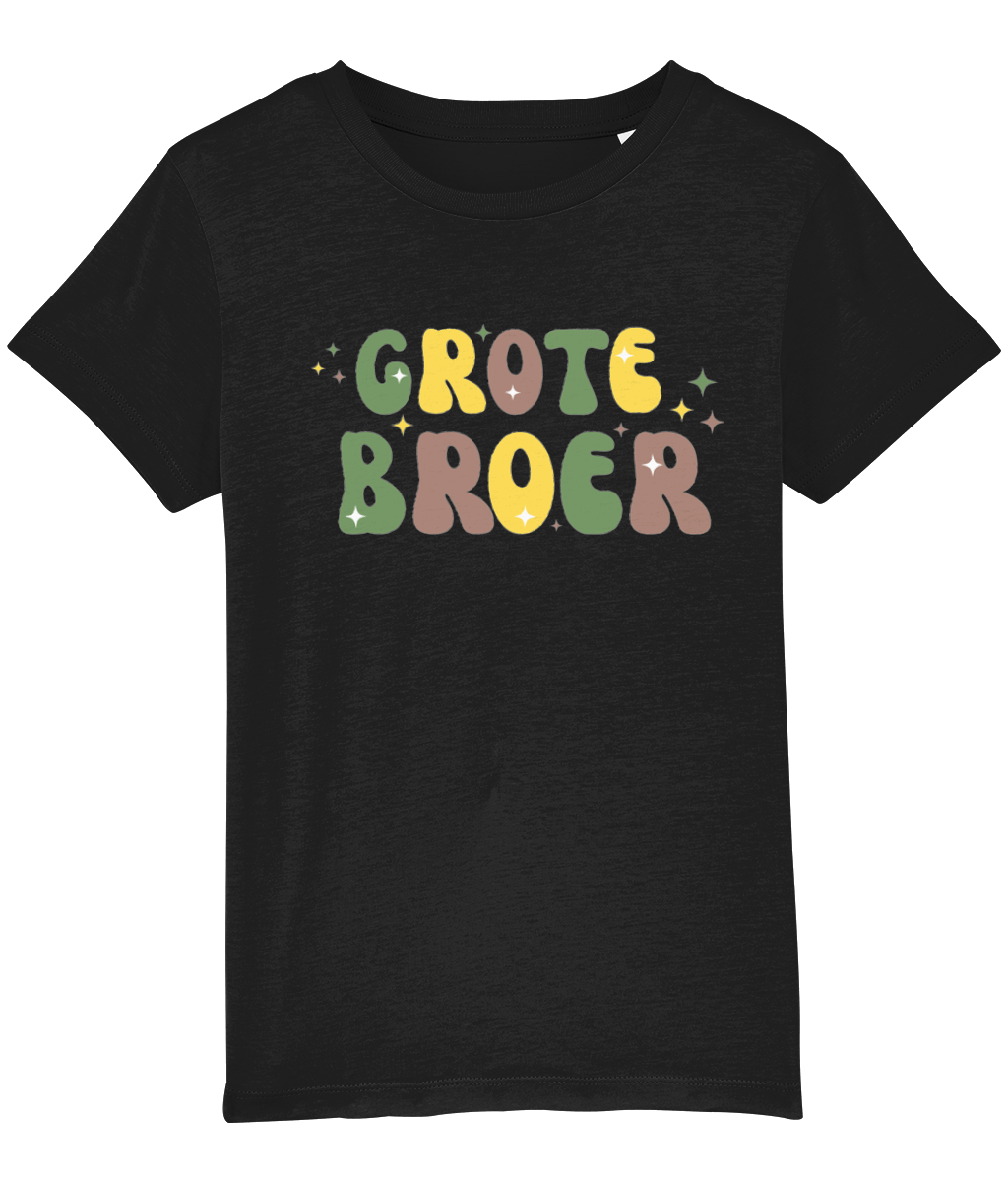 T-shirt - Zwangerschapsaankondiging Grote broer- Groene letters - 3 tot 8 jaar