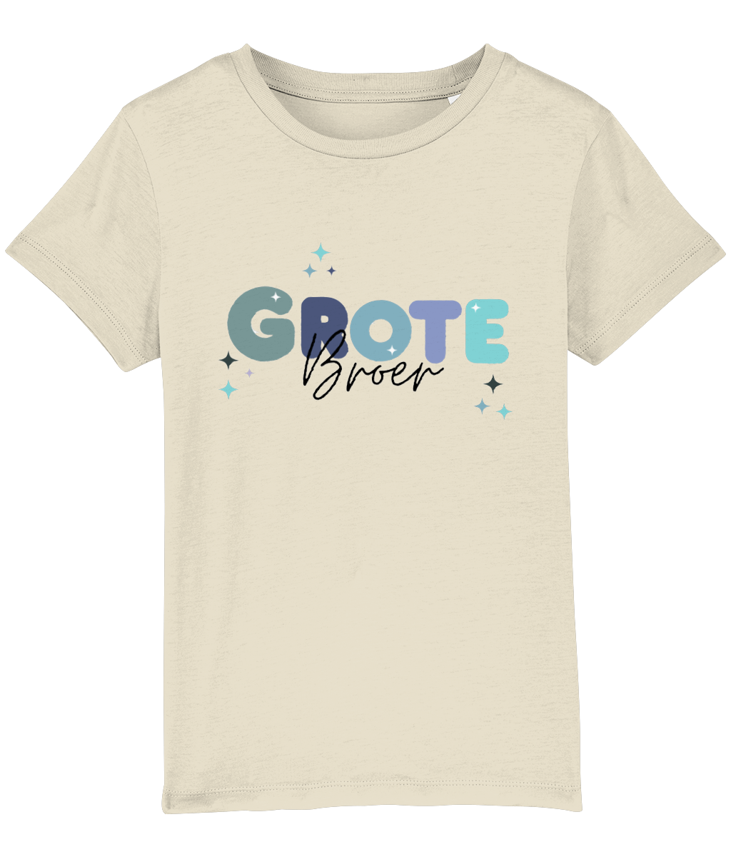 T-shirt - Zwangerschapsaankondiging Grote broer- Blauwe letters - 3 tot 8 jaar
