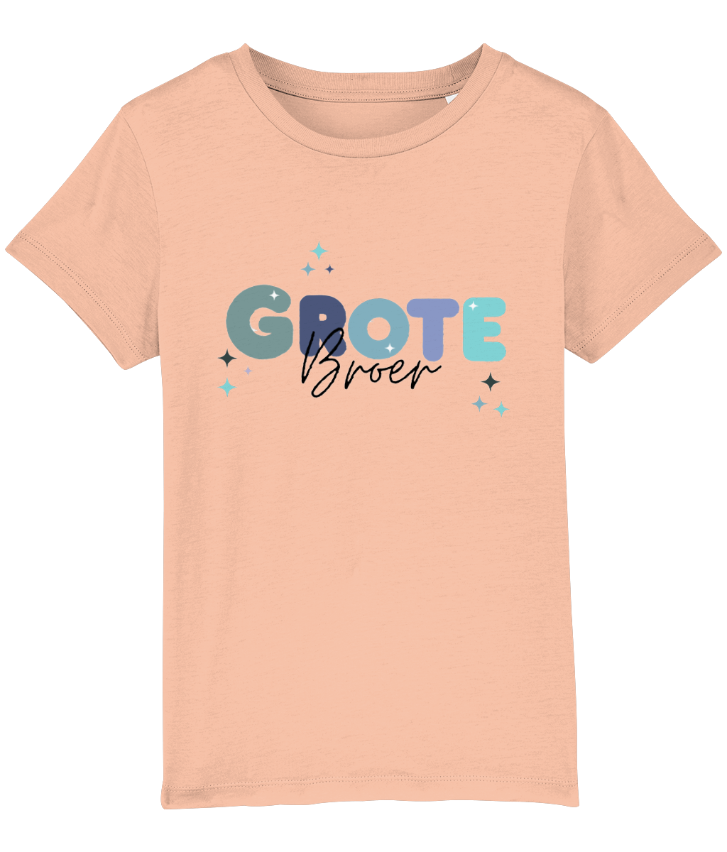 T-shirt - Zwangerschapsaankondiging Grote broer- Blauwe letters - 3 tot 8 jaar