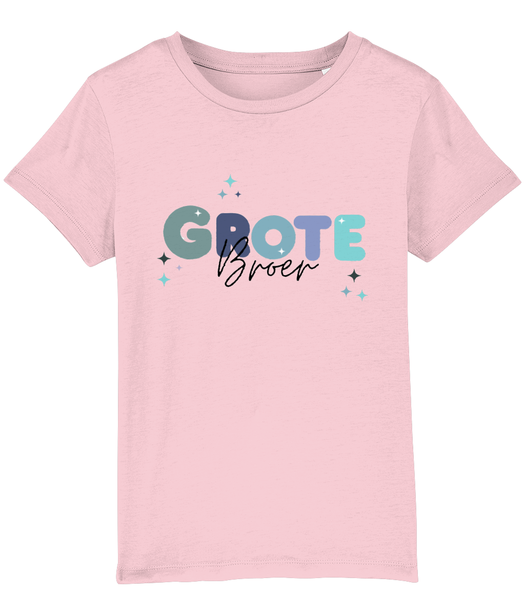 T-shirt - Zwangerschapsaankondiging Grote broer- Blauwe letters - 3 tot 8 jaar