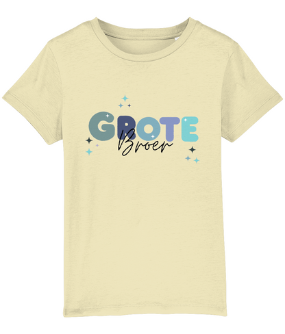 T-shirt - Zwangerschapsaankondiging Grote broer- Blauwe letters - 3 tot 8 jaar