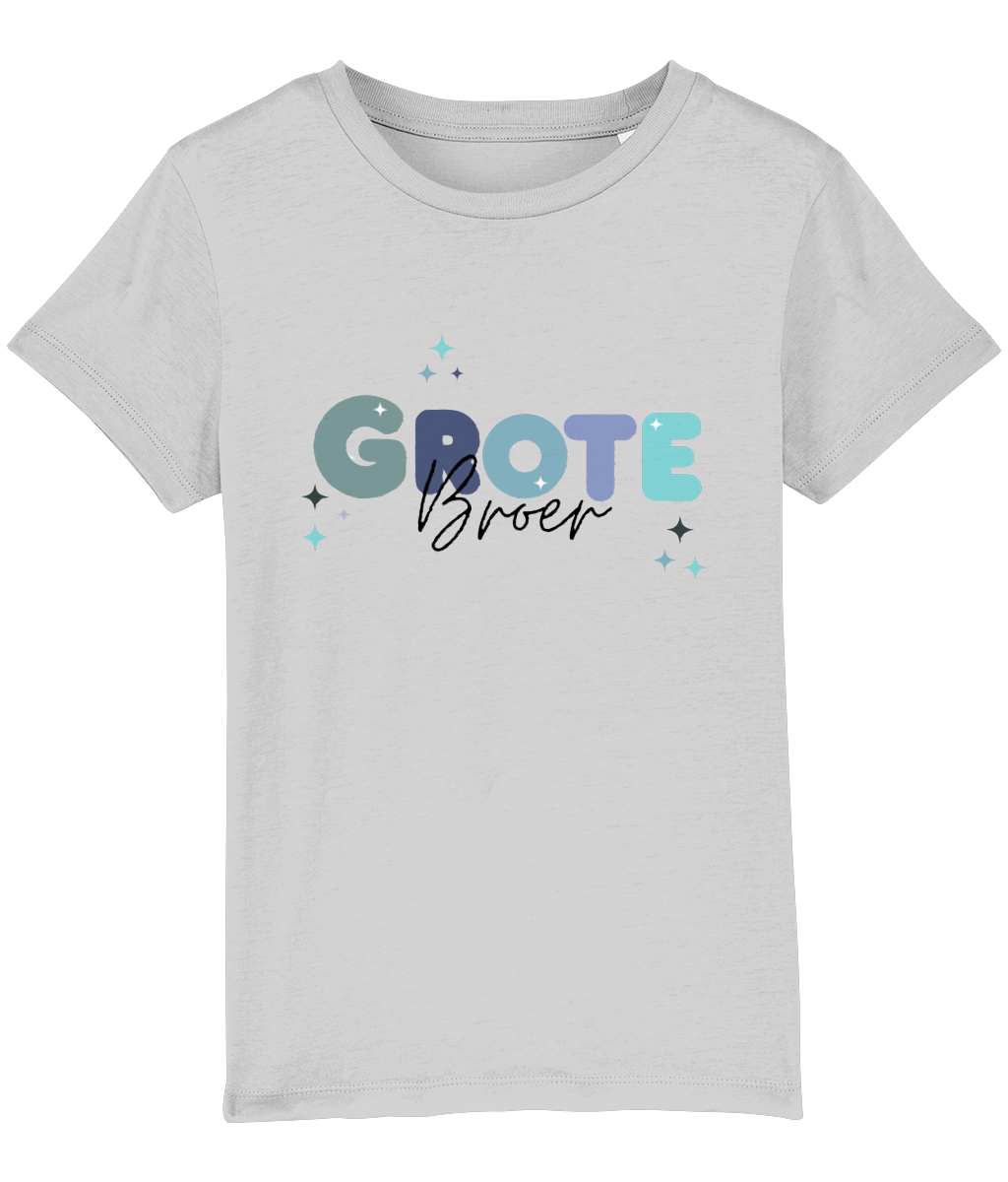 T-shirt - Zwangerschapsaankondiging Grote broer- Blauwe letters - 3 tot 8 jaar
