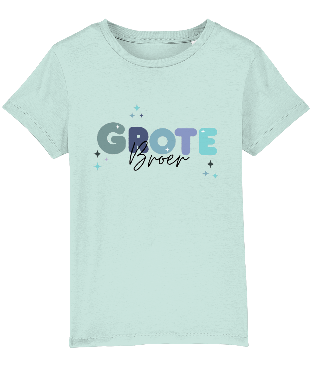 T-shirt - Zwangerschapsaankondiging Grote broer- Blauwe letters - 3 tot 8 jaar
