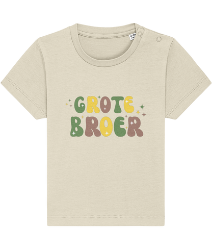 T-shirt -  Zwangerschapsaankondiging grote broer - Groene letters - 12 maanden tot 3 jaar