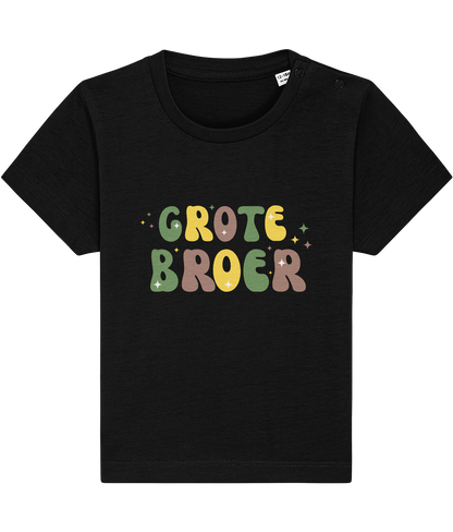 T-shirt -  Zwangerschapsaankondiging grote broer - Groene letters - 12 maanden tot 3 jaar