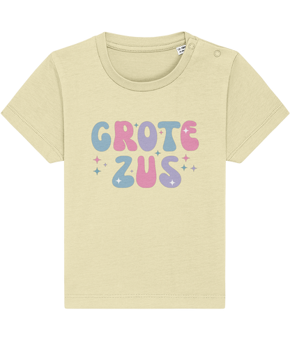 T-shirt - Paarse bol letters - Zwangerschapsaankondiging grote zus - 12 maanden tot 3 jaar