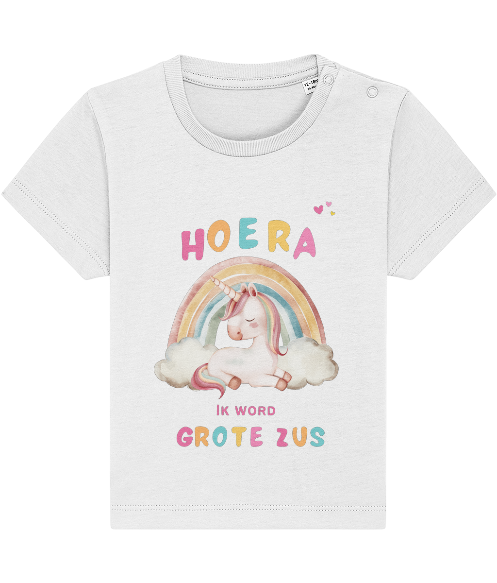 T-shirt - Unicorn - Zwangerschapsaankondiging grote zus - 12 maanden tot 3 jaar