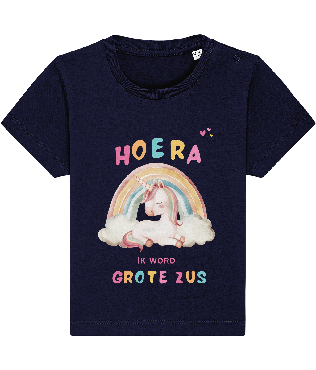 T-shirt - Unicorn - Zwangerschapsaankondiging grote zus - 12 maanden tot 3 jaar
