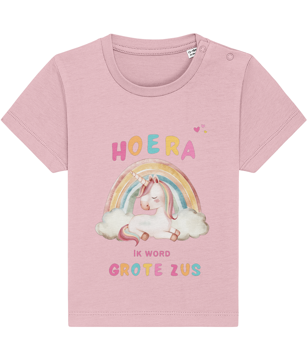 T-shirt - Unicorn - Zwangerschapsaankondiging grote zus - 12 maanden tot 3 jaar