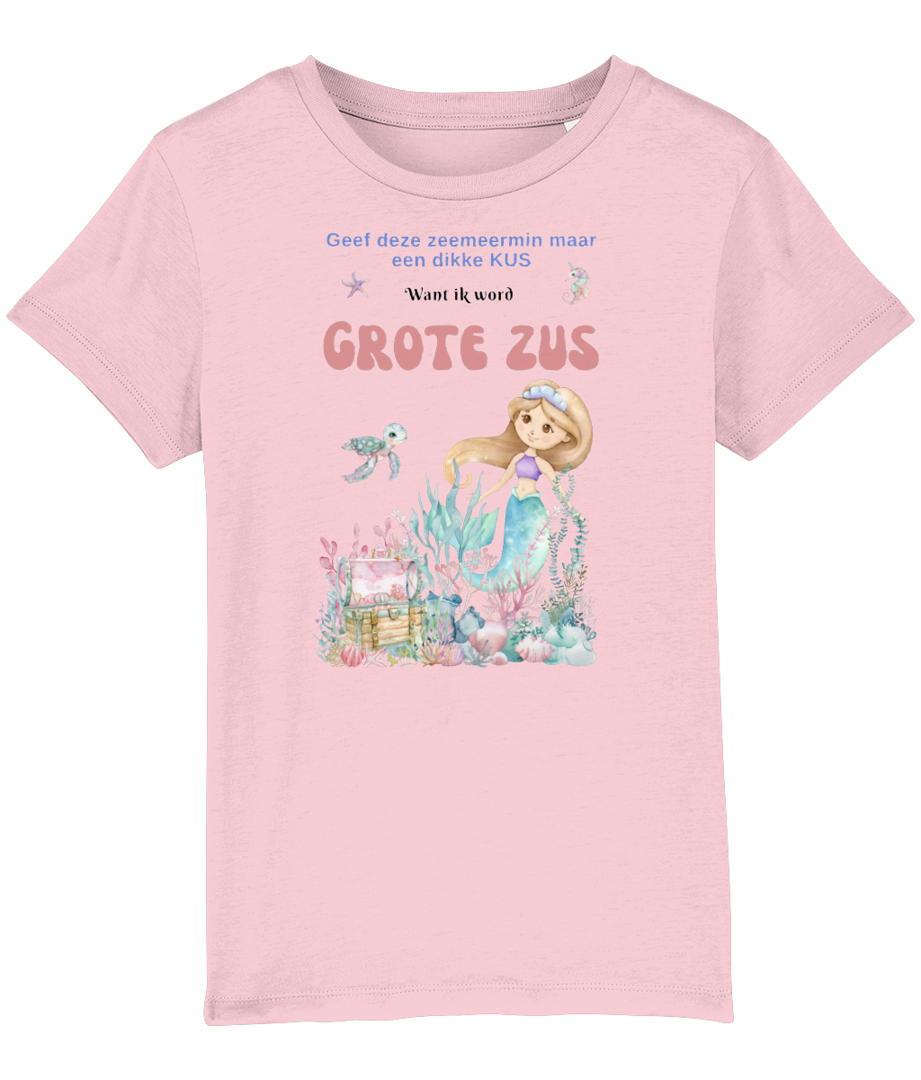 T-shirt - Zeemeermin - Zwangerschapsaankondiging grote zus - 3 tot 8 jaar