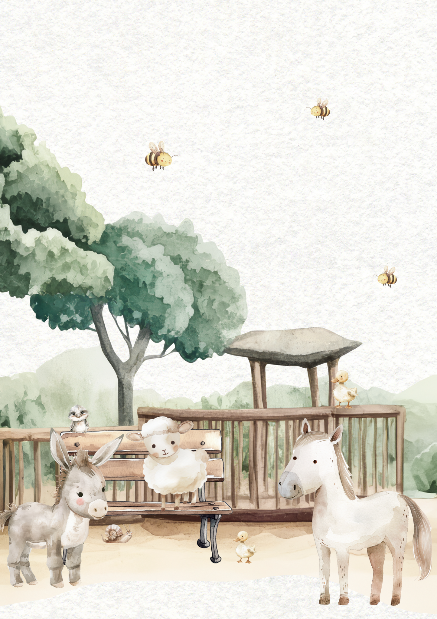 Poster dierentuin - dieren