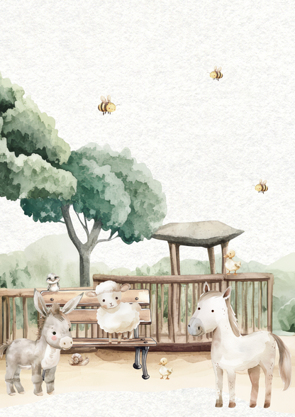 Poster dierentuin - dieren