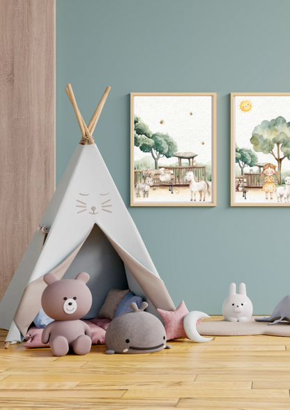 Poster dierentuin - dieren
