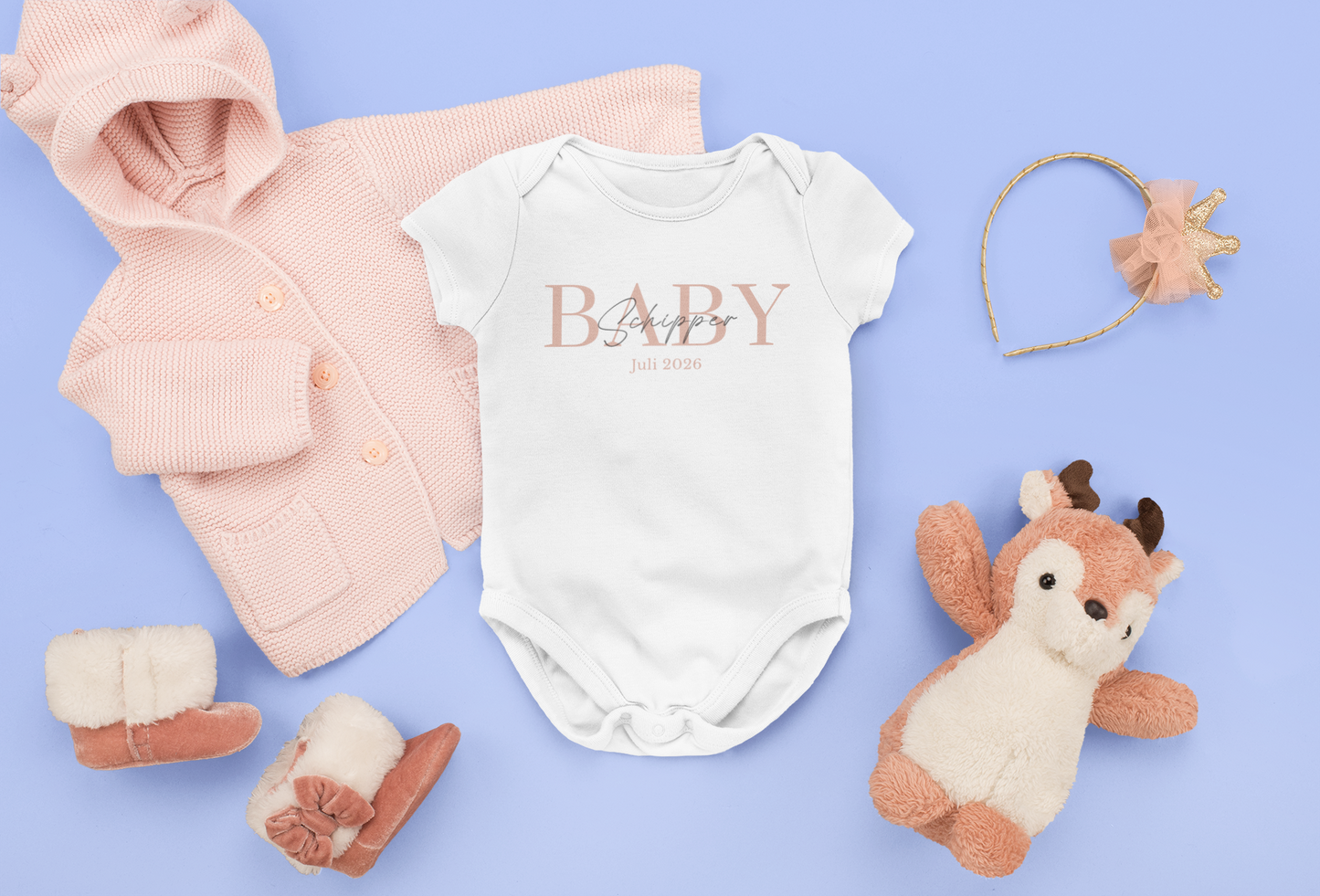 Zwangerschapsaankondiging papa en mama - Sierlijk - gepersonaliseerd rompertje