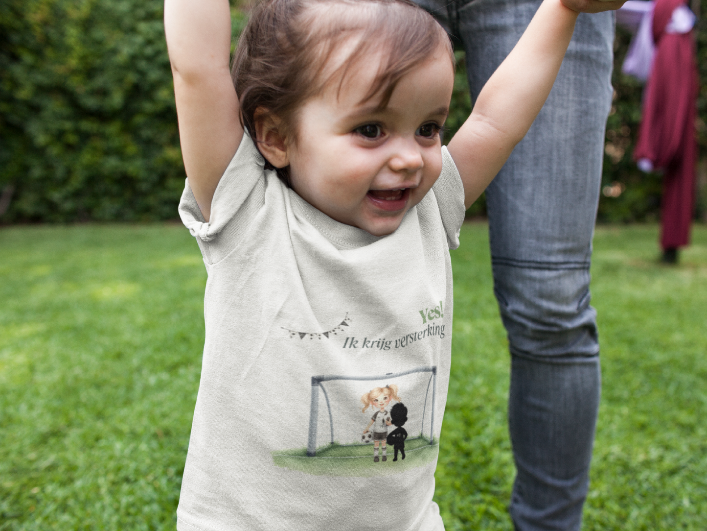 T-shirt - Ik krijg versterking - Zwangerschapsaankondiging - 3-8 jaar