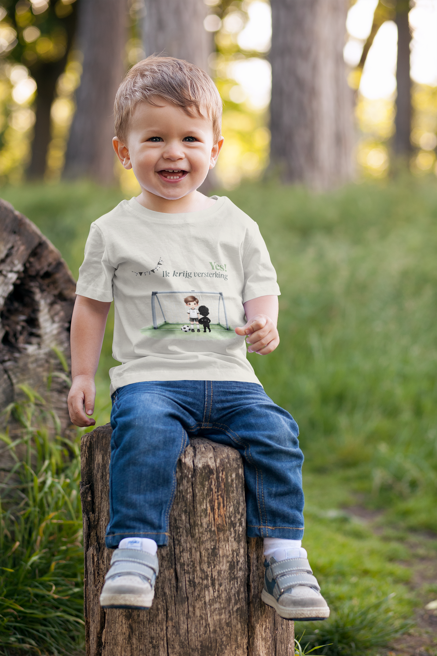 T-shirt - Ik krijg versterking - Zwangerschapsaankondiging - 1 tot 3 jaar