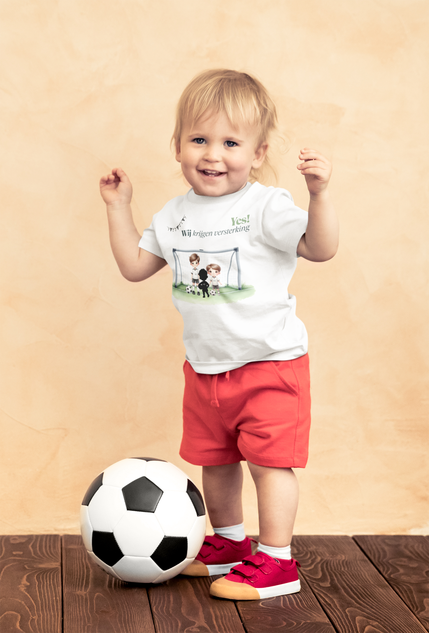 T-shirt - Ik krijg versterking - Zwangerschapsaankondiging - 1 tot 3 jaar