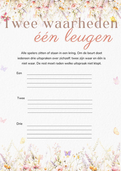 Pakket Babyshower Spellen 20x