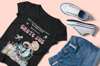 T-shirt - Zeemeermin - Zwangerschapsaankondiging grote zus - 3 tot 8 jaar